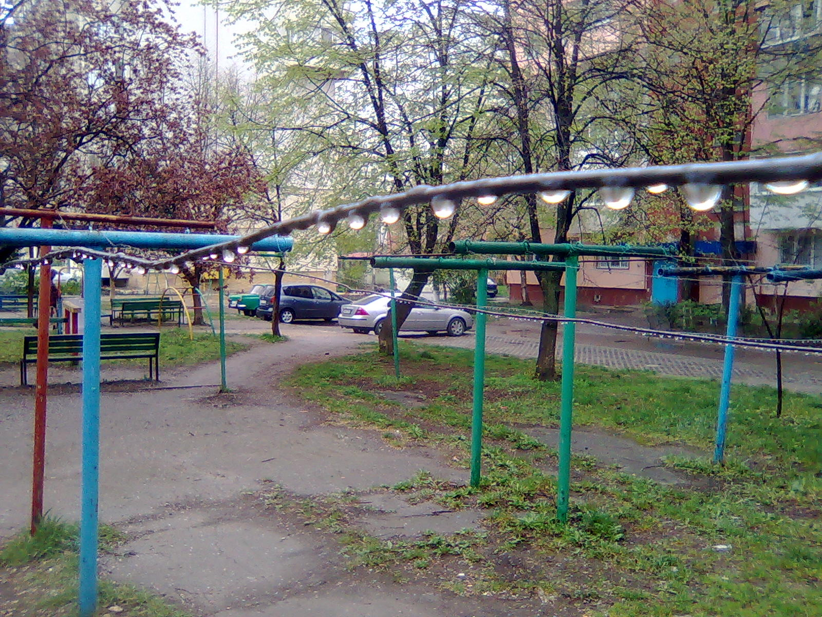 Прошедший дождь капли город улицы дождь