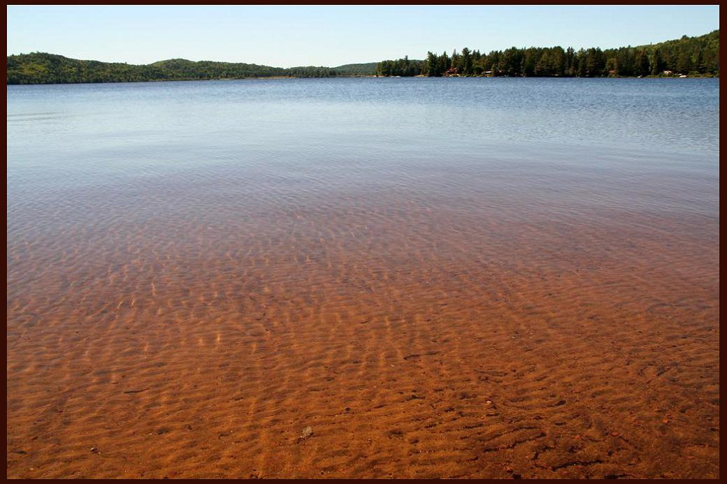 The Lake of two rivers озеро, песок, утро