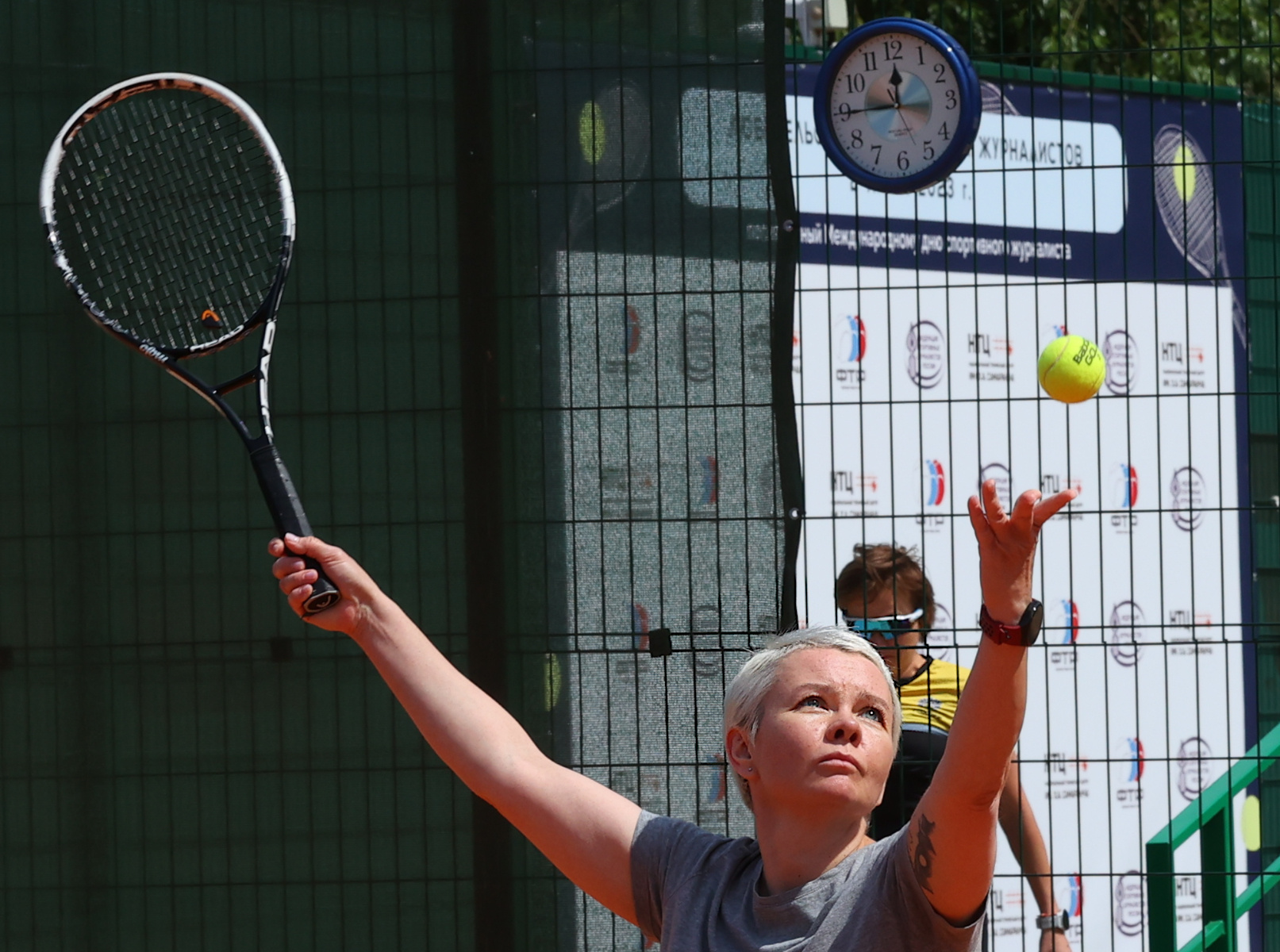 Международный день спортивного журналиста - НТС им. Х.А.Самаранча tennis big moscow jurnalist russia racket ball court Alextennis
