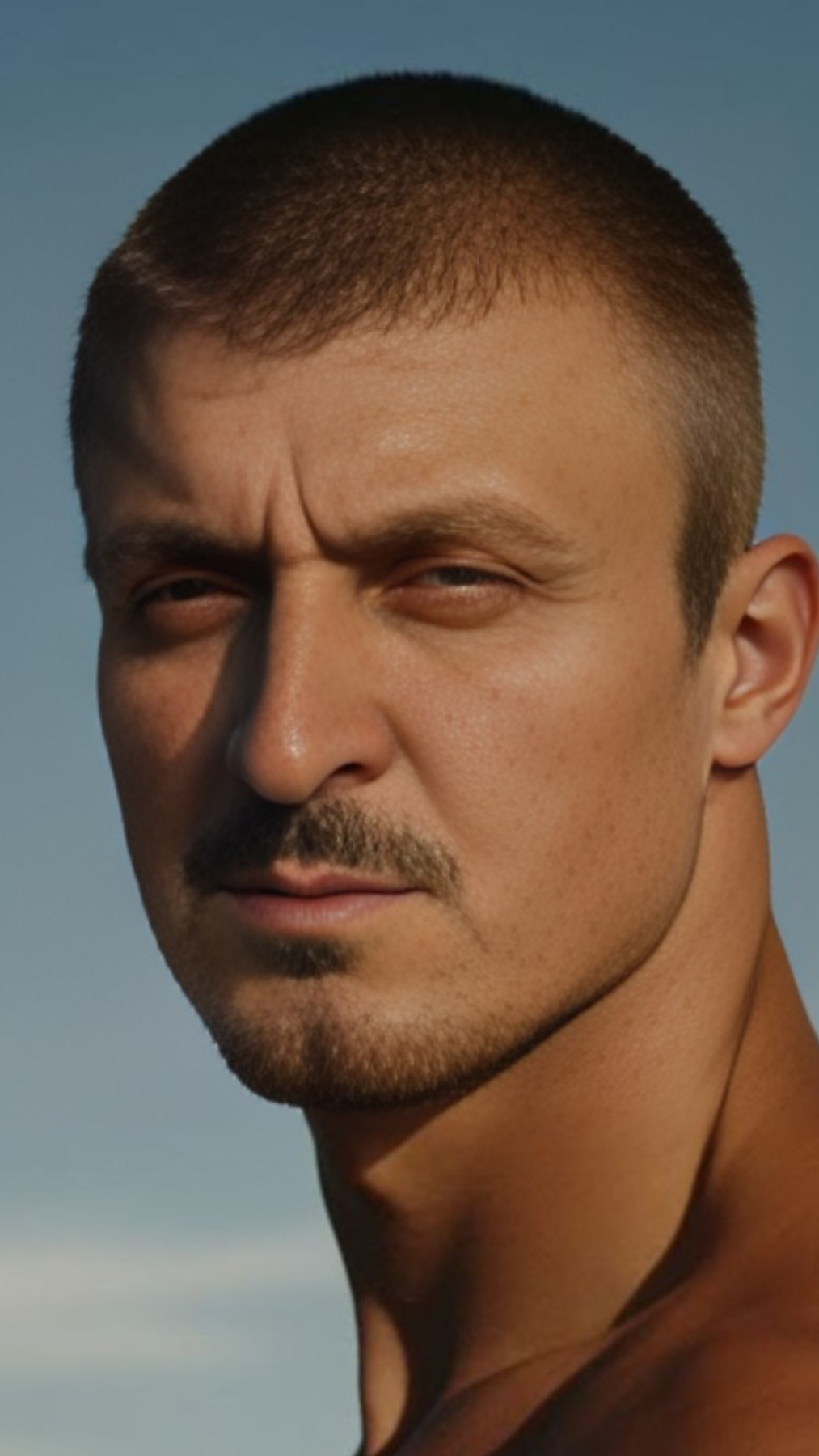 Лысый чёрт Сергей Порфирьев автопортрет молодой человек