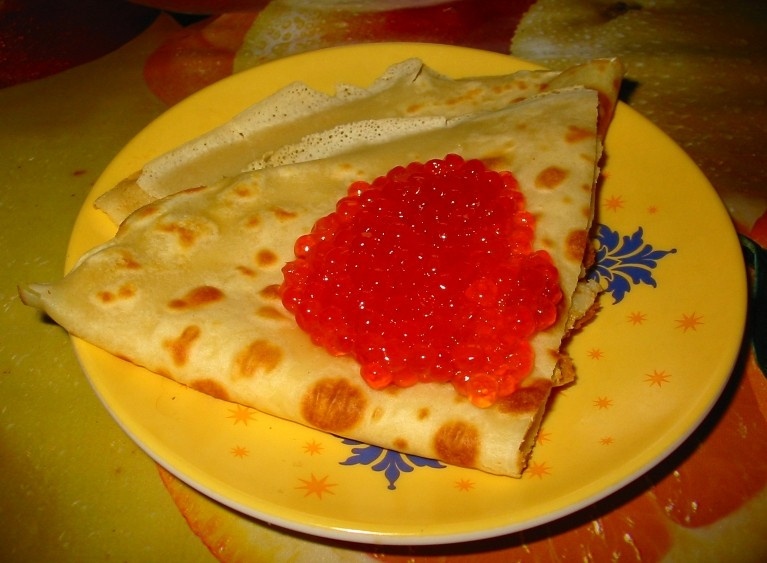 Блинчик блин икра еда кухня