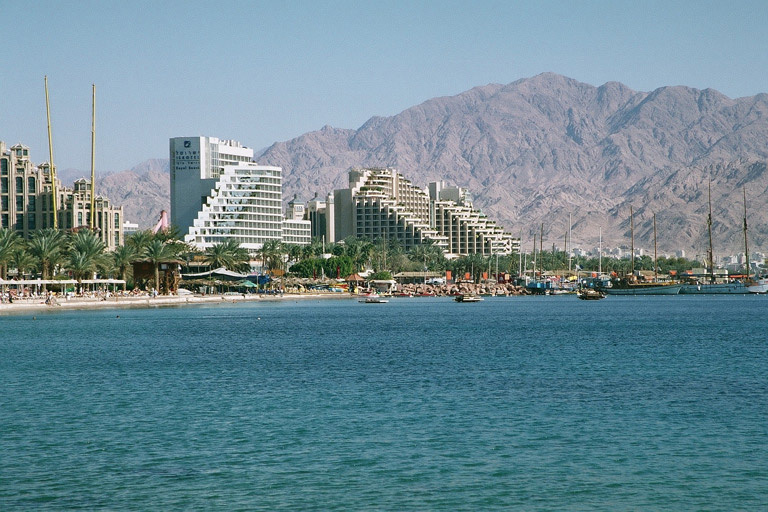 Почти Иордания Израиль, Эйлат, вид с Эйлата на Иорданию