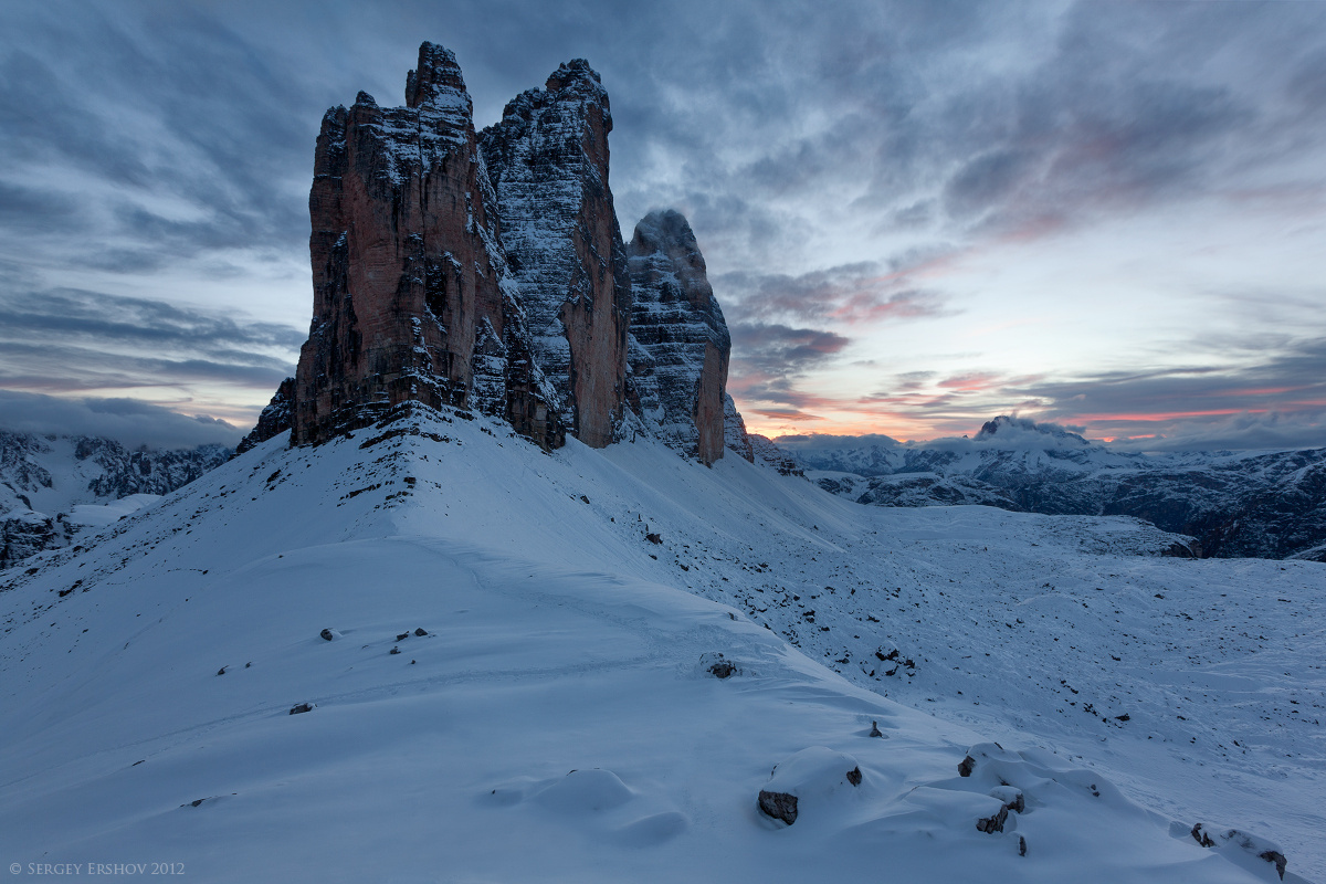 Tre Cime di Lavaredo  Италия, Доломиты, Tre Cime di Lavaredo