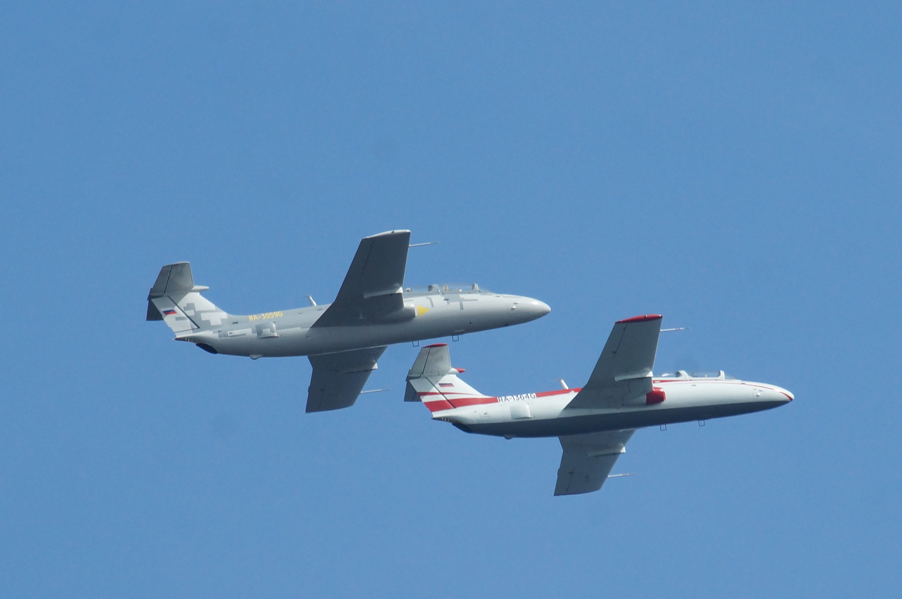 Парочка L-29 весна Волгоград авиашоу самолёты L-29 небо