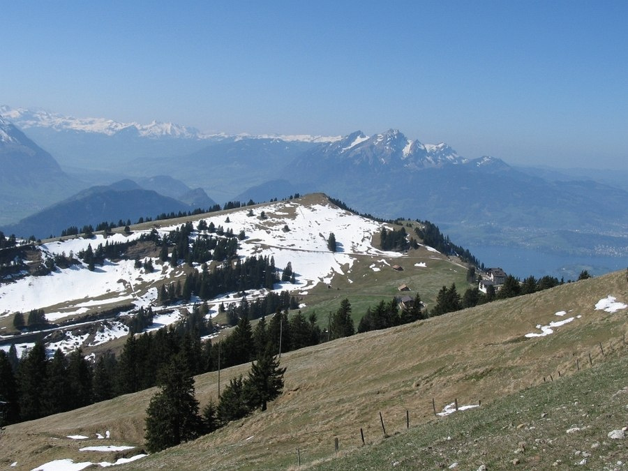 Вид с вершины Rigi Kulm Rigi Kulm Альпы
