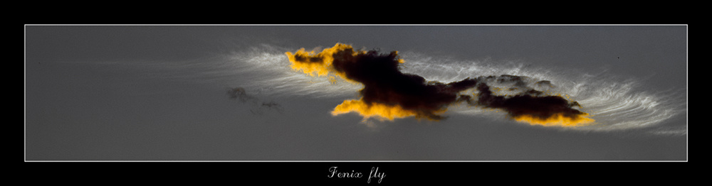 Рисунки небес #7 (Fenix fly) Облака, небо, рисунок, закат
