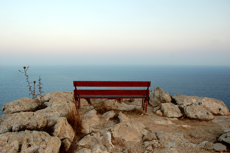 кипр #3 (Cape Greco) греческий кипр, мыс капе греко, лавочка, море