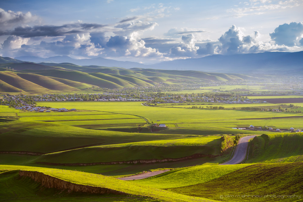 А дорога серою лентою вьется clouds, hills, road, tajikistan