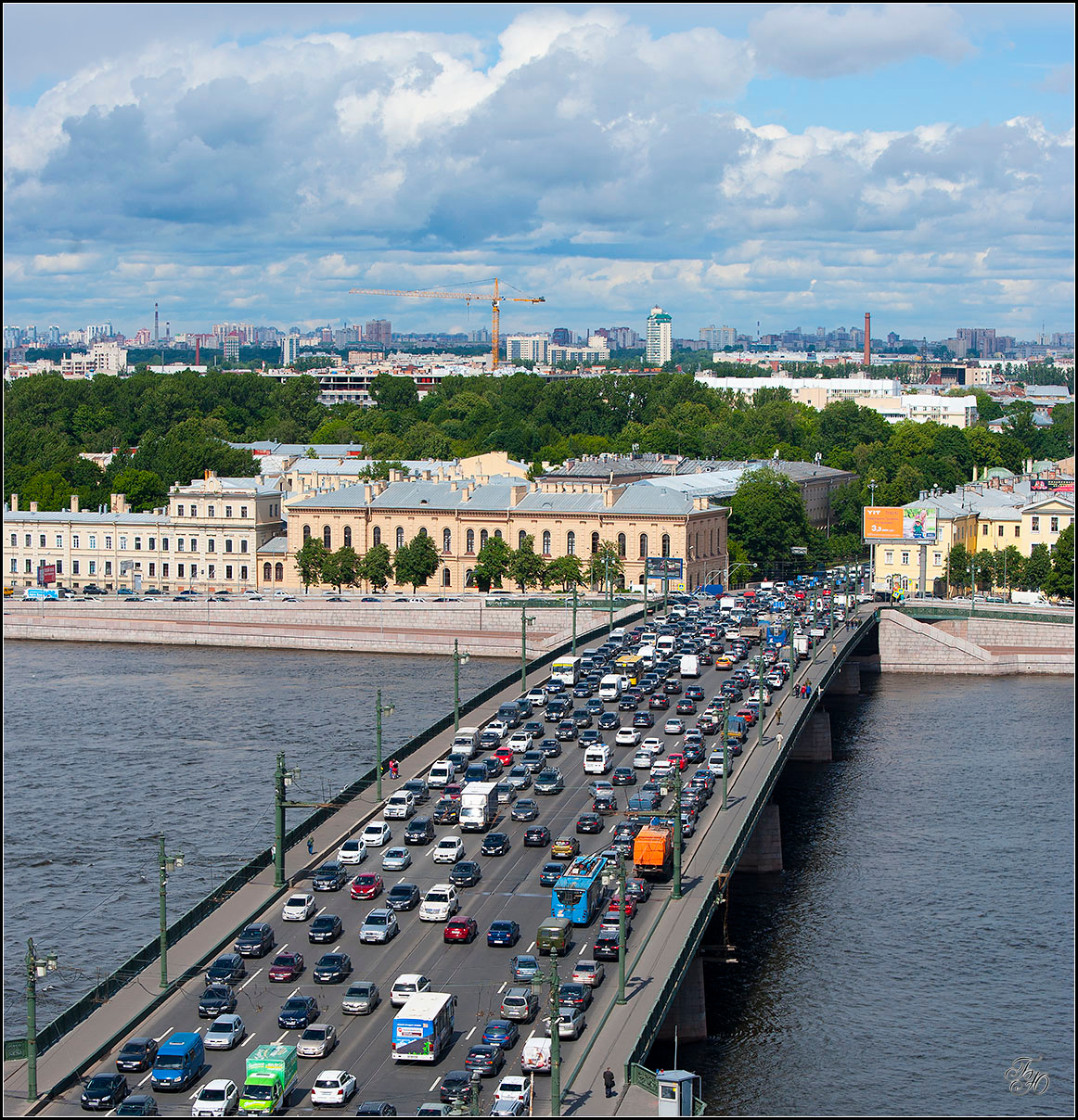 Литейный мост, 2016 г. Дорожные истории. Петербург Литейный мост Нева движение пробка
