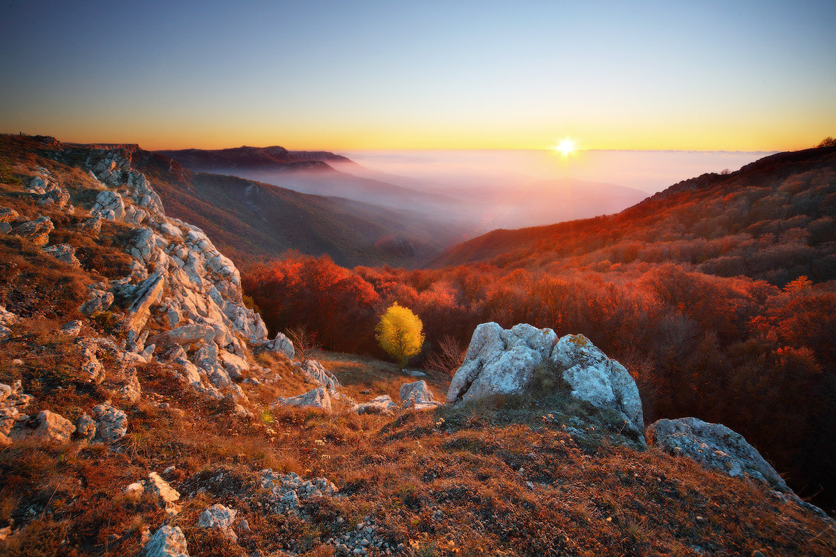 Утро Крым, осень, утро