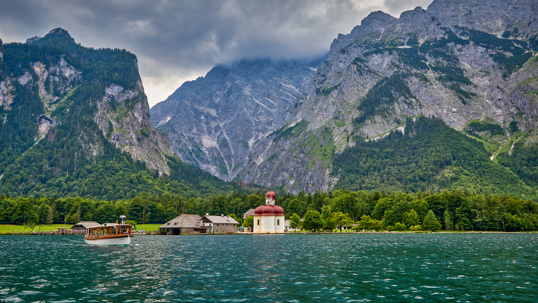 Вечер на Кёнигсзее... Германия Бавария Кёнигсзее Königssee Церковь Святого Варфоломея St Bartholomä