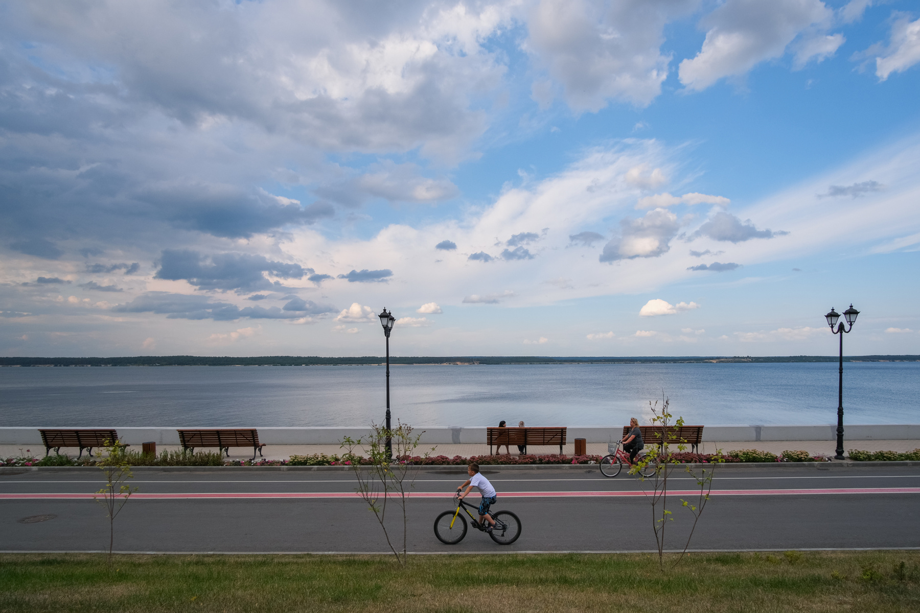 Однажды летом Велосипед набережная река