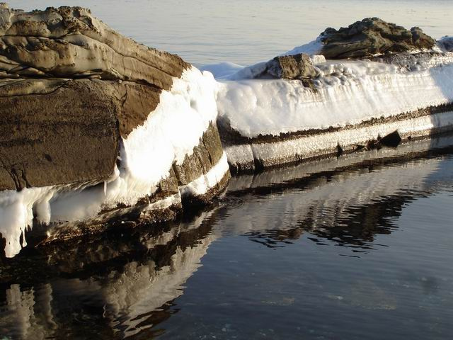 пирожное с крЭмом море лед зима