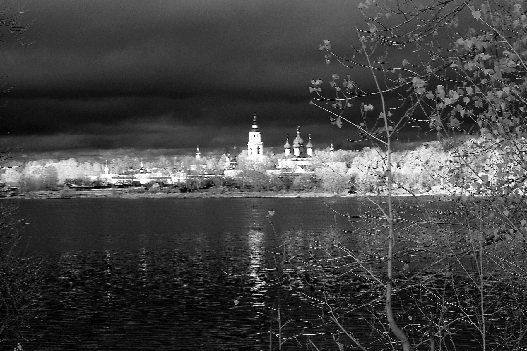 Толга.Волга. Ярославль.Ярославская губерния.Р.Ф.2021г.г. от Р.Х. Инфракрасная,чёрно-белая,монохромная, фотография. (infrared imaging) Инфракрасная чёрно-белая монохромная фотография infrared imaging