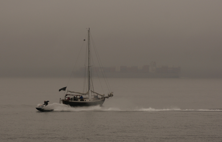Вжик в тумане sea boats fog