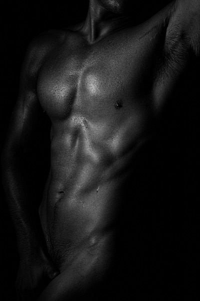 Male Torso male black and white  torso