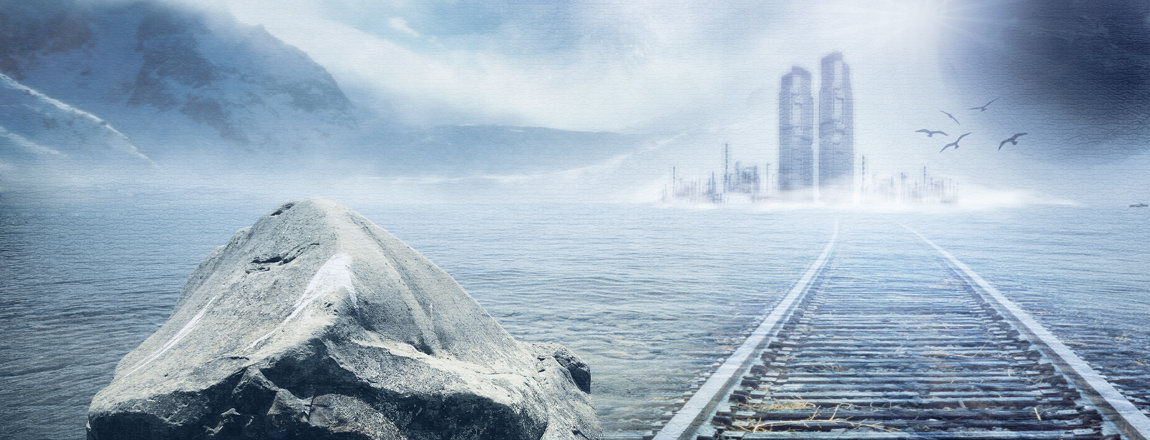 City on mountains 