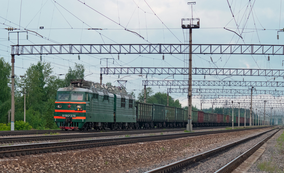 ВЛ80С-376 ВЛ80С-376 сев сжд жд поезд нея станция транссиб транспорт