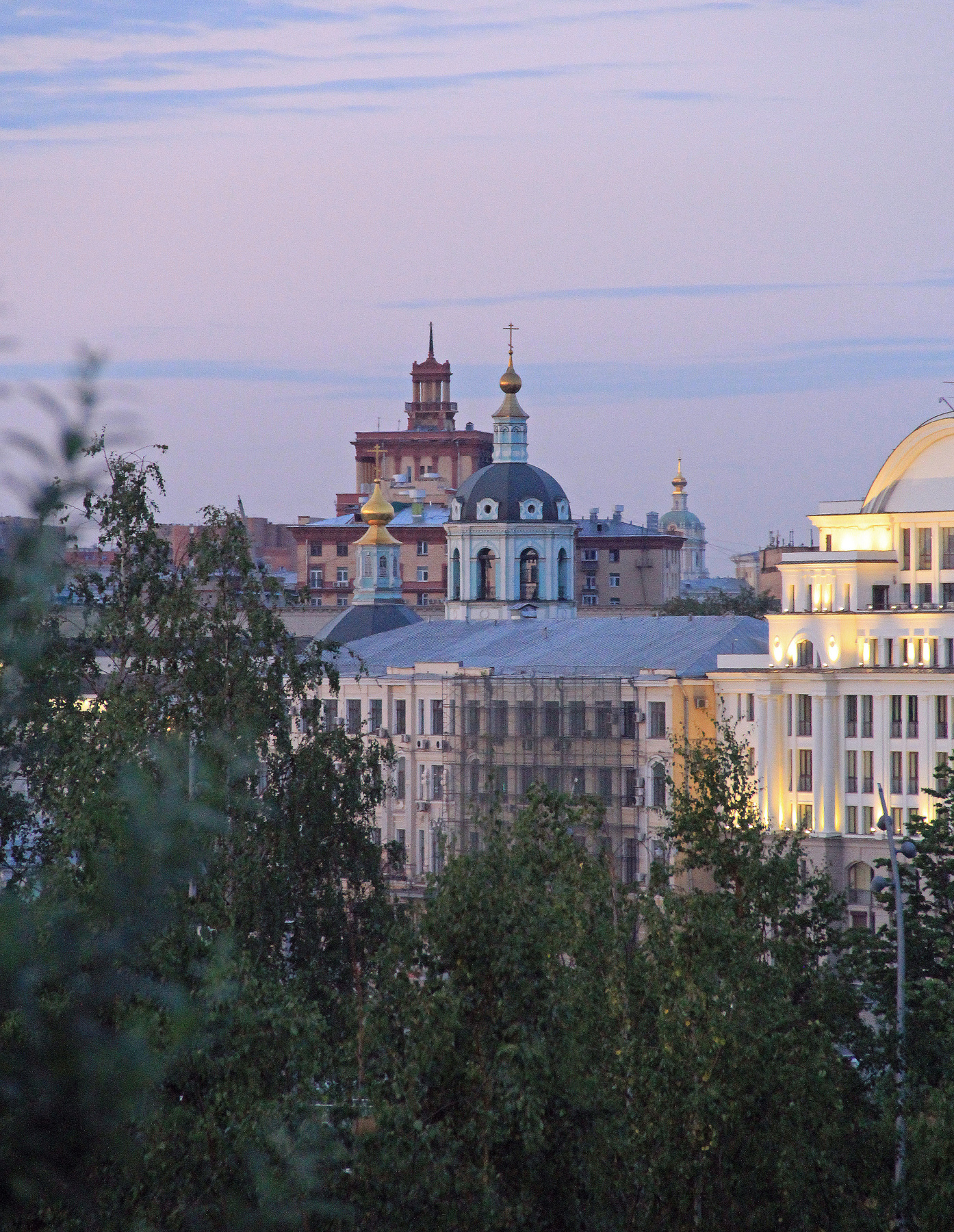 Раннее утро над Москвой. Вид из Зарядья.  26.07.2021 Москва Панорама Город