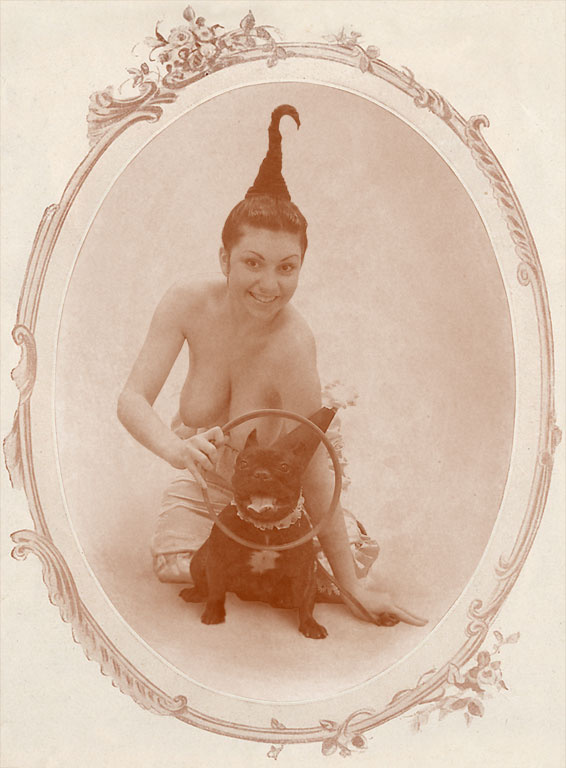 Circus.1880s. старинная фотография ретро стиль девушки цирк
