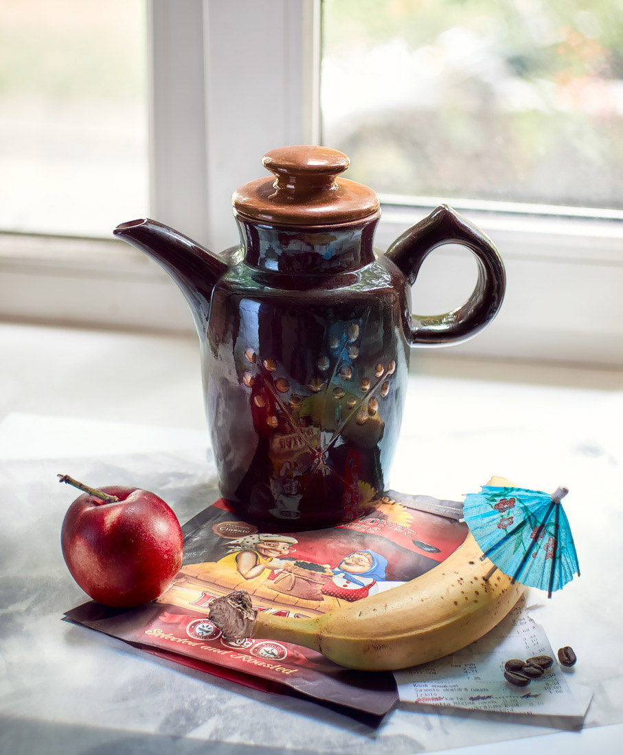 Reflections On A Old Coffee Pot 