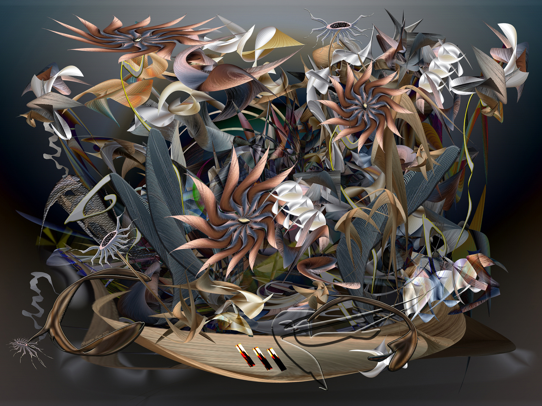 Цветочки. Art.Deko.Fantasy.Computer.2022