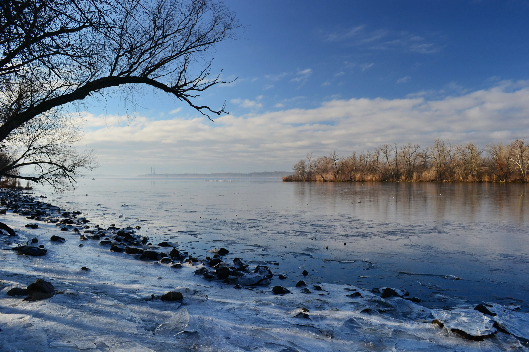 днепр. река,днепр,зима,лёд