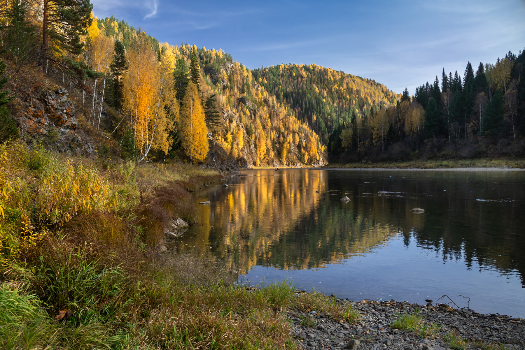 осень на реке Кия 