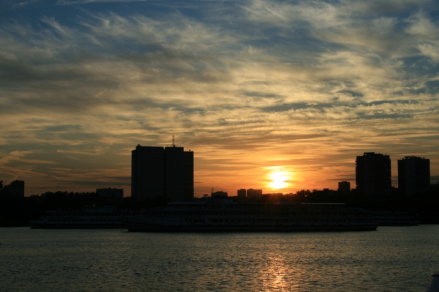 Riverside Sunset закат вода