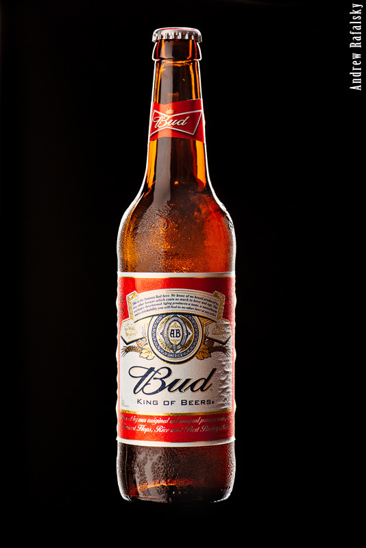 Предметная съёмка - бутылка пива "Bud" предметка, предметная съёмка, фотограф Андрей Рафальский, XploZive EyeZ, Andrew Rafalsky, съёмка стекла, бутылка