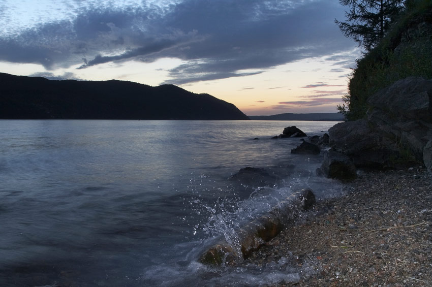 Вечерняя Байкал озеро река Ангара рыбалка зорька вечер вода