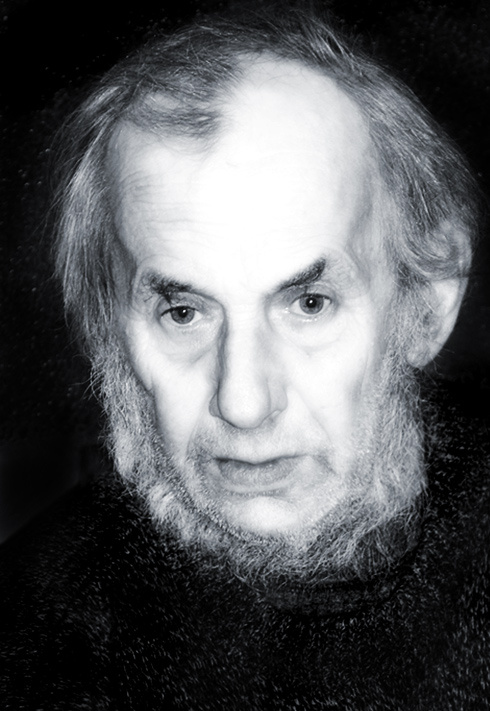 Starry-eyed man starry-eyed man old BW grey-haired