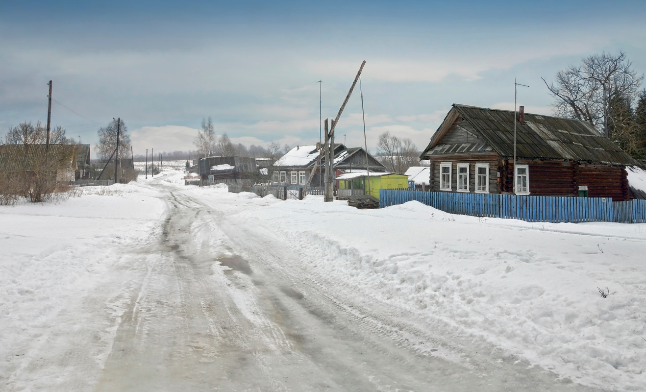 Зима в далёкой деревне глубинка зима деревня улица