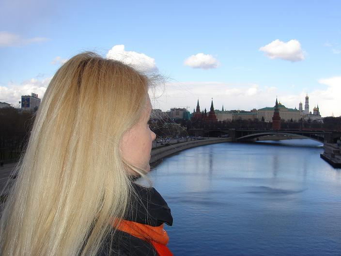 Moscow View Мост, вид, Moscow, Москва, Храм Христа Спасителя, облака, пейзаж