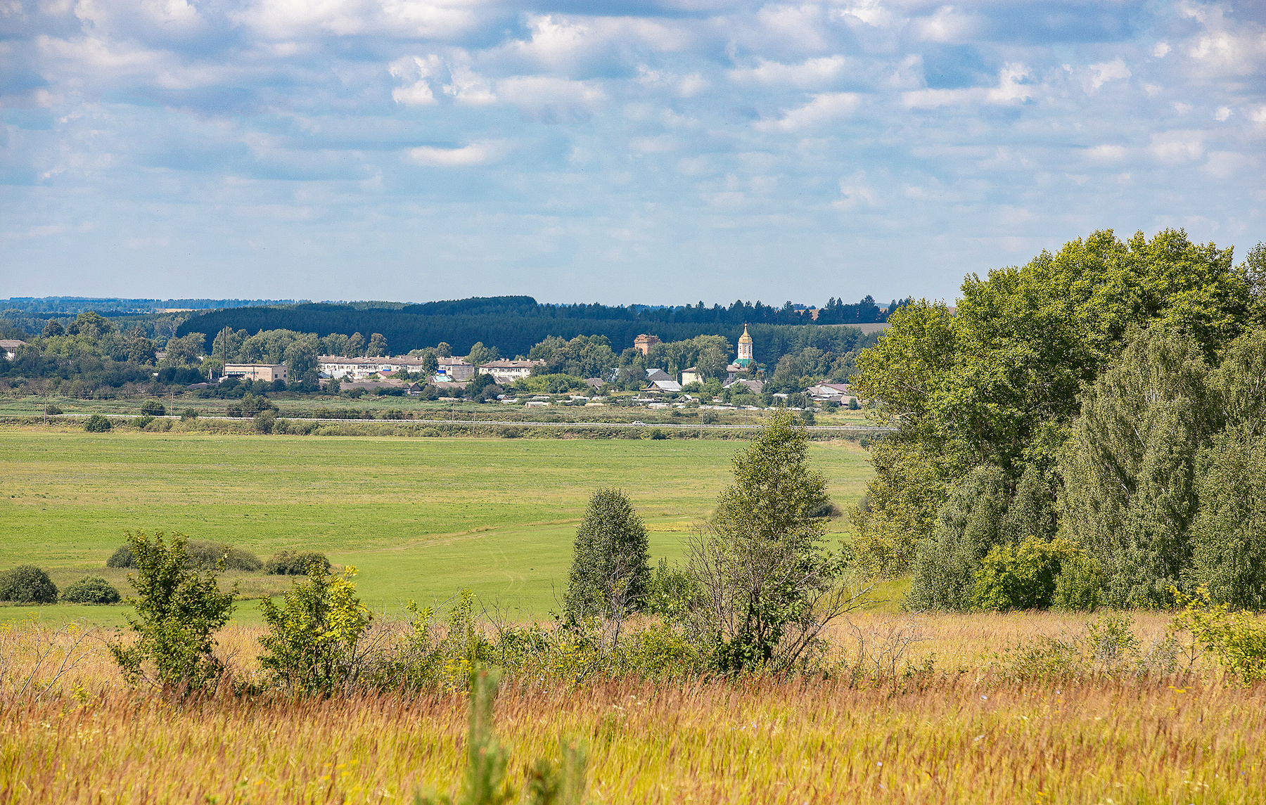 Село Ильинское лето село облака небо