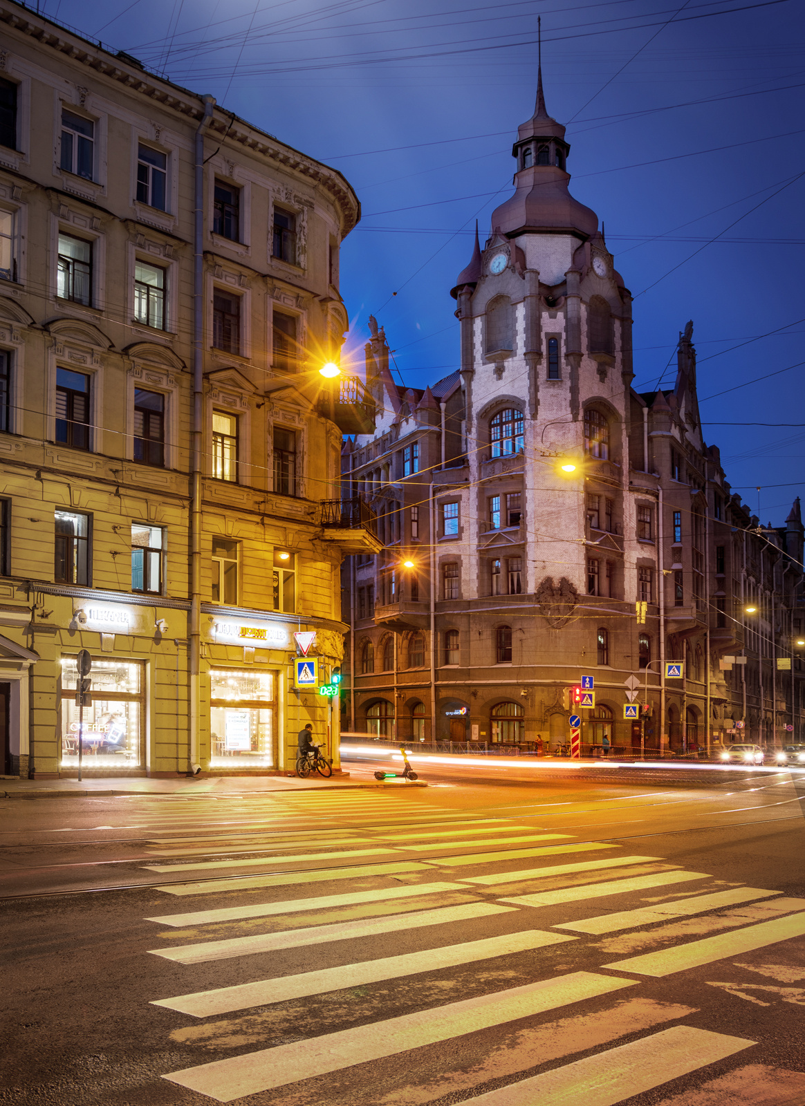 Ночь на Вознесенском пр. Санкт-Петербург Saint-Petersburg Вознесенский проспект Садовая улица ночь сумерки городской пейзаж