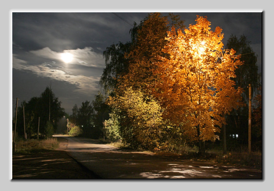 Ночь, улица, фонарь Карабаново