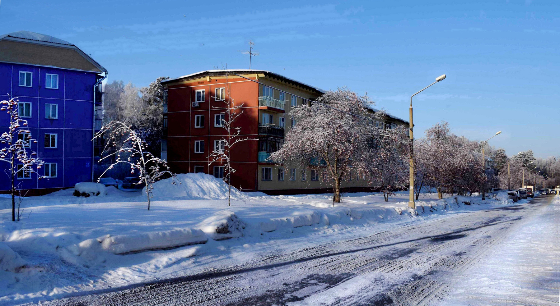 Зимний Академгородок. Цветной презд. 
