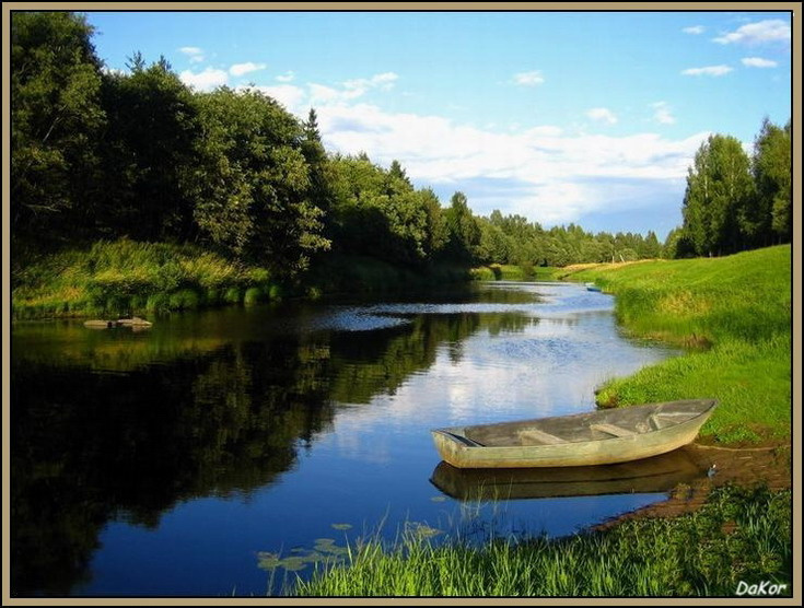 Тишина... река природа лето