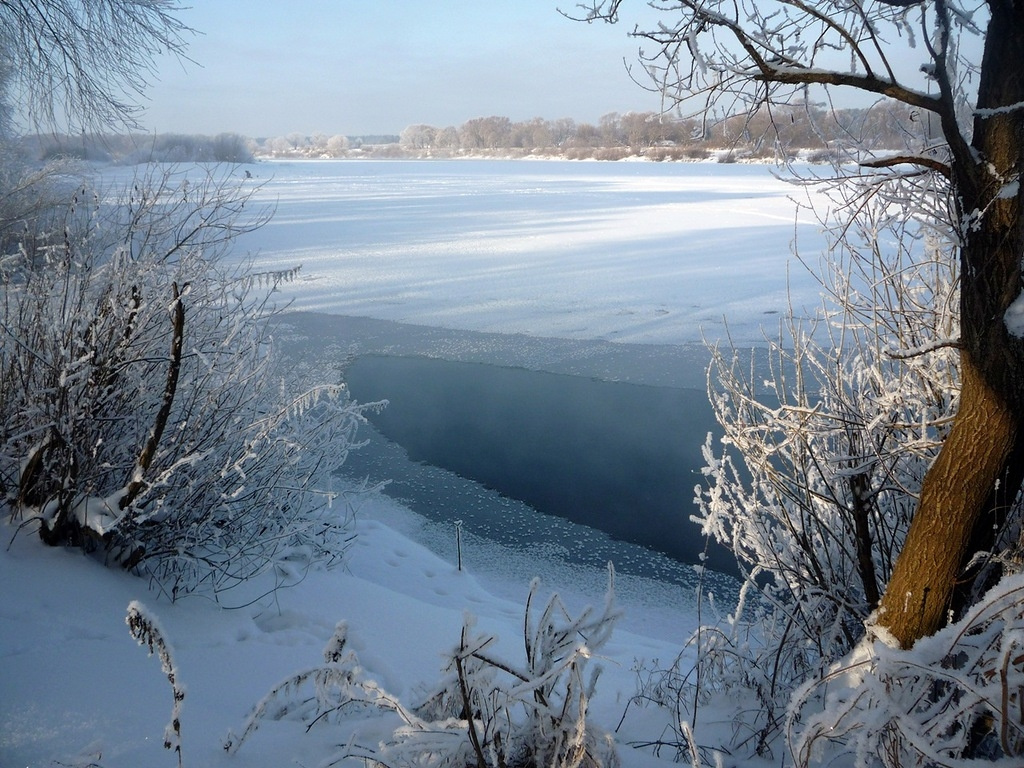Зимняя река.. зима , природа , мороз