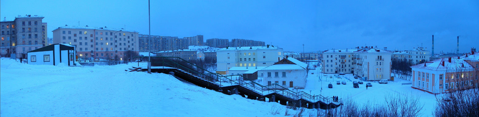 Северный рассвет Североморск утро зима