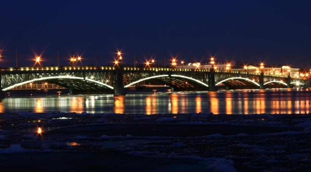питер родной - город ты мой! река нева вода огни мост небо питер башня крепость