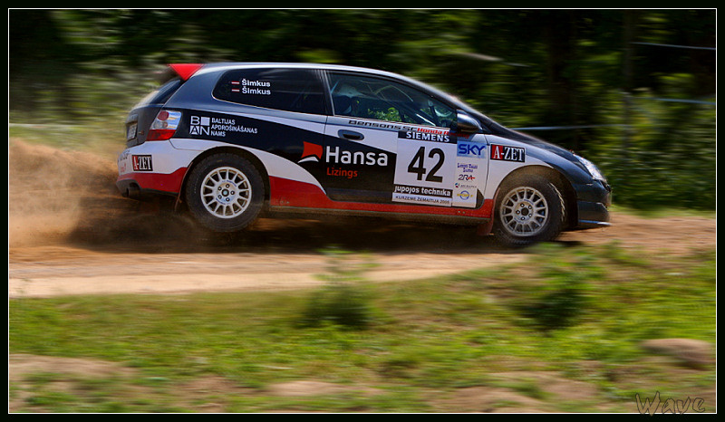 Тормозной путь Honda Civic auto rally Latvia car sport