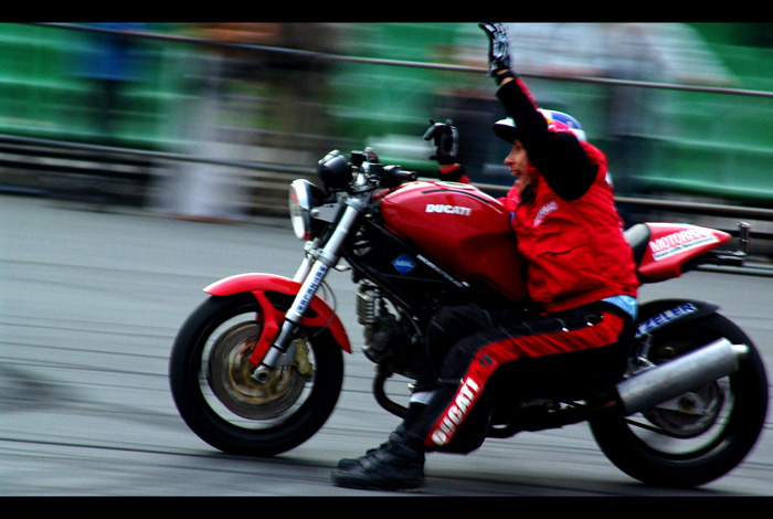 True emotions.. stunt riding