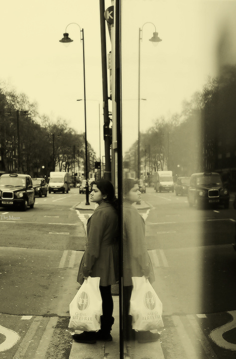 twice London, bus stop, UK