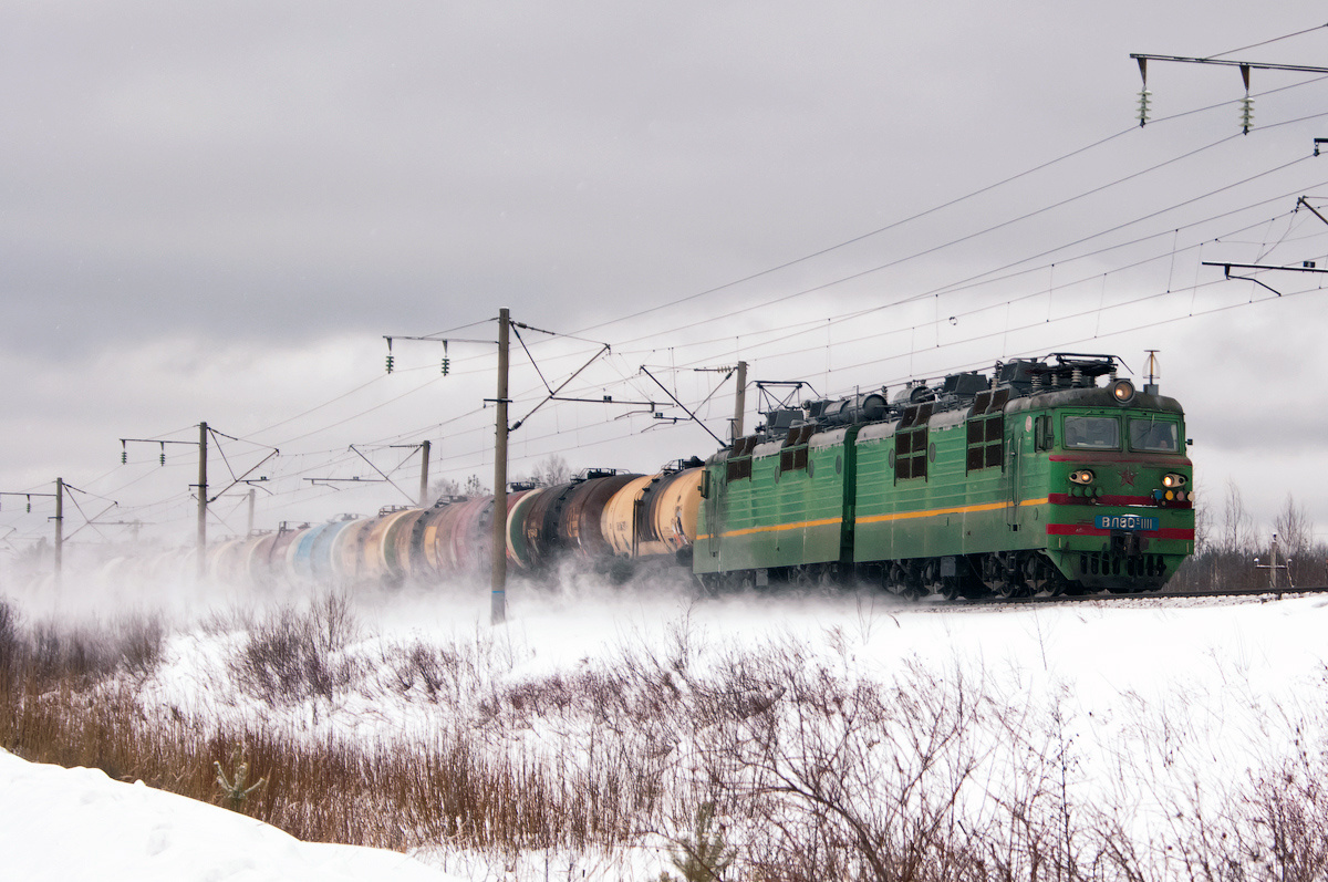ВЛ80С-1111 ВЛ80С-1111 сев сжд электровоз поезд шекшема унжа транссиб перегон зима техника транспорт