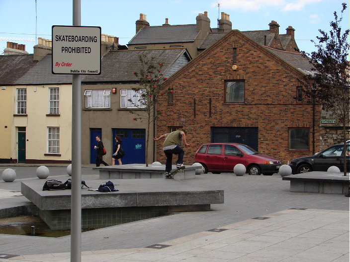 SKATEBOARDING PROHIBITED skateboard