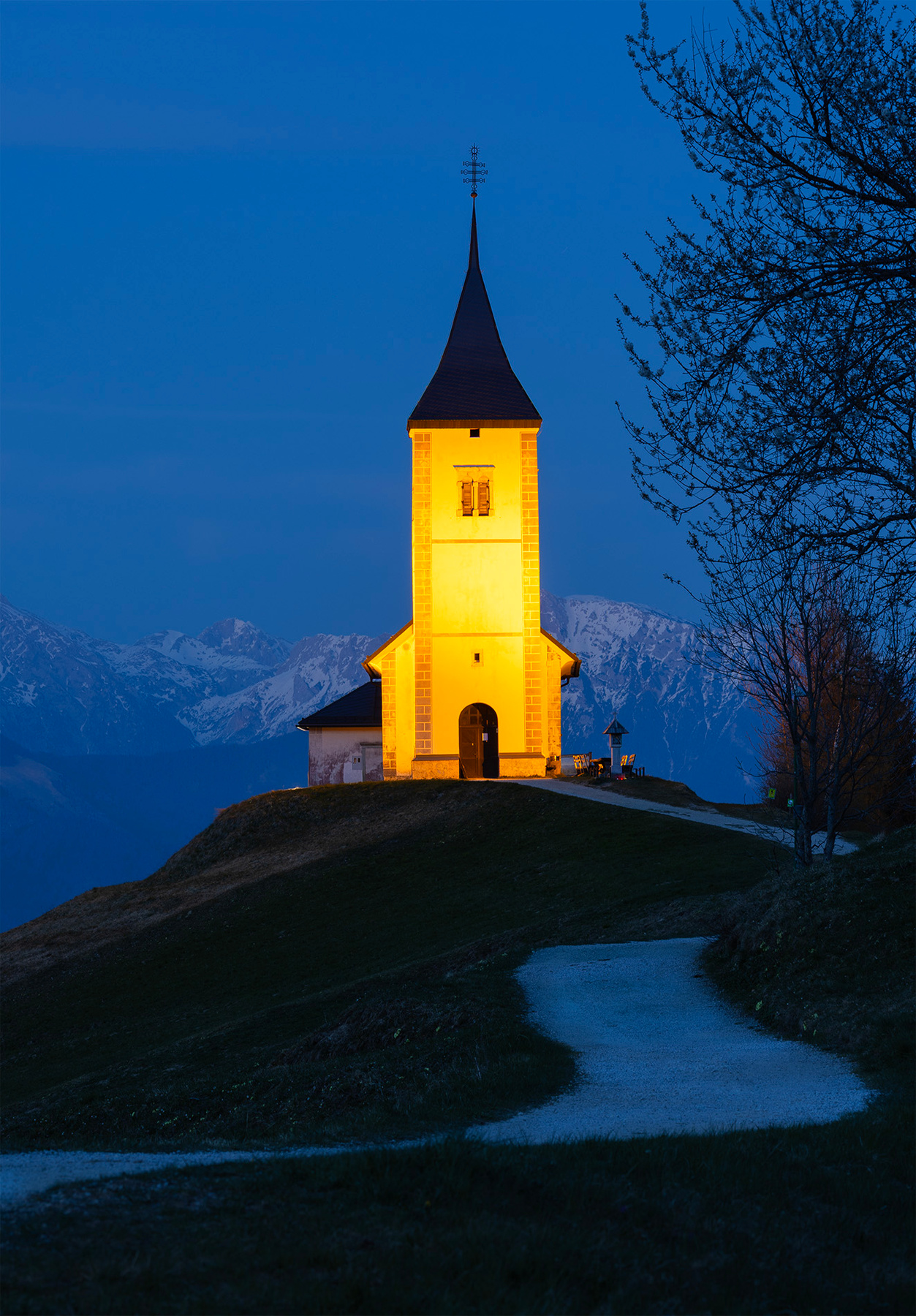 Дорога к Храму словения ямник европа церковь пейзаж альпы юлийские slovenia alps landscape