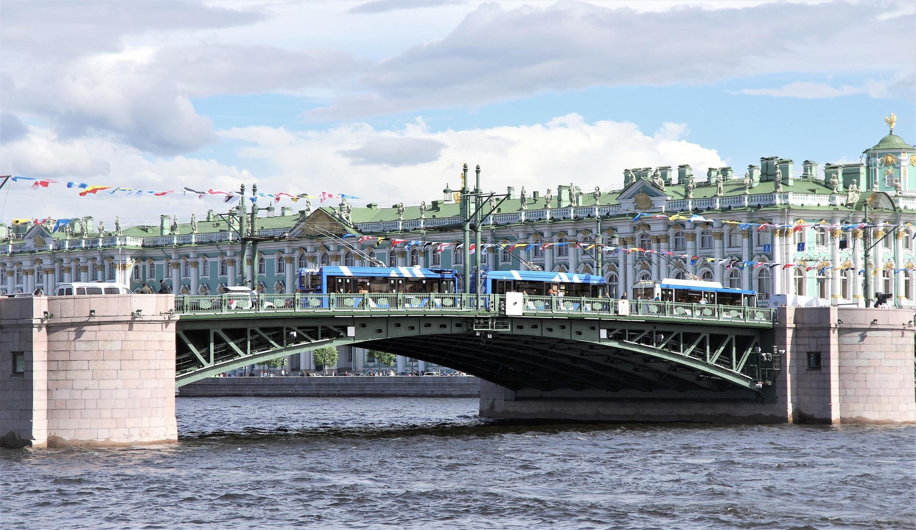 Разводной пролет Дворцового моста. Разводной пролет Дворцового моста