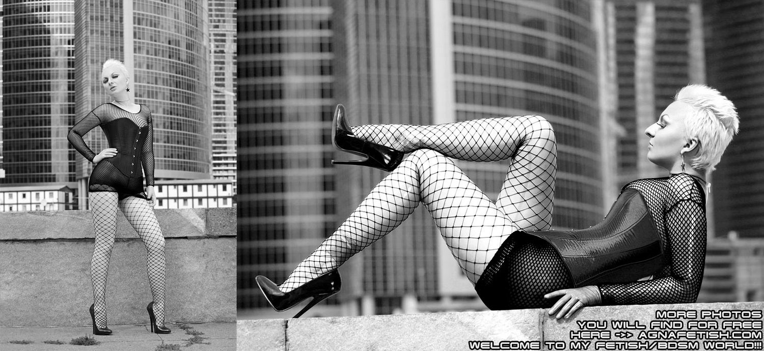 Latex and FishNet latex, fishnet, Agna, fetish model